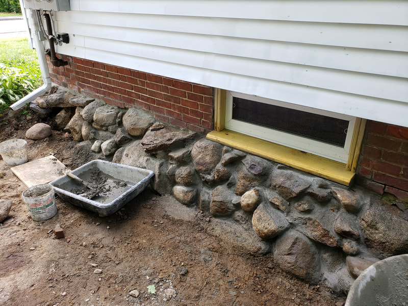 Stone foundation repairs finished